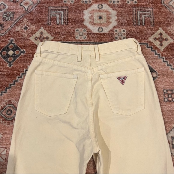 Vintage Guess Pastel Yellow High Waisted Jeans - Picture 4 of 7